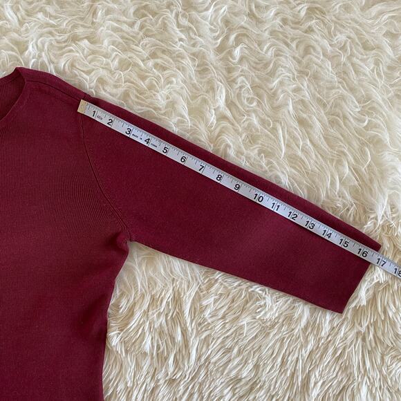 Geoffrey Beene Sport Silk Blend Sweater in Burgundy, size M - Picture 6 of 7